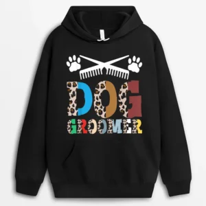 Dog Groomer Pet Grooming Fur Artist Animal Stylist Hoodie - Black
